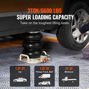 Charger l'image dans la visionneuse de galerie, Amocart Air Jack 3 Ton Double Bag Air Jack Air Bag Jack Lift Up 3-5 s Fast Lifting Pneumatic Jack for Cars with Short Handle