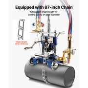 Load image into Gallery viewer, Amocart CG2-11Y Manual Pipe Cutting Machine 0.2"-2" Thick Pipe Beveling Machine w/ 82in Chain Portable Torch Beveling GasCutter