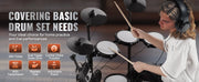 Load image into Gallery viewer, Amocart Electric Drum Set 32 Drum Kits & 480 Sounds, USB MIDI Supported 8 / 10 in Quiet Mesh+10 in Cymbals Drum Sticks Easy Use