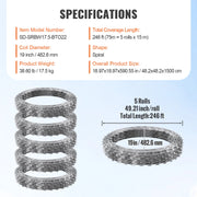 Bild in Galerie-Viewer laden, Amocart Razor Wires Razor Barbed Wire Razor Wire Fencing Fence Double Spiral Barbed Wire Galvanized Wire Rolls Razor for Garden