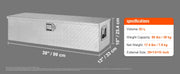 Charger l'image dans la visionneuse de galerie, Amocart Heavy Duty Aluminum Truck Bed Tool Box, Diamond Plate Tool Box with Side Handle and Lock Keys for Pickup, Truck Bed, RV