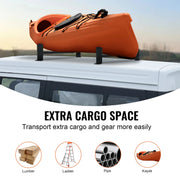 Load image into Gallery viewer, Amocart Van Roof Ladder Rack 2/3 Bars Alloy Steel Roof Racks 500/750 LBS Capacity Rain-Gutter Roof Rack Van Ladder Rack for Van