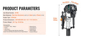 Bild in Galerie-Viewer laden, Amocart 37.77cc Gas-Powered T Post Driver 4-Stroke Engine Gasoline Fence Piling Pounder with 3 Post Driving Head(45/55/88 mm)