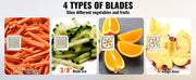 Load image into Gallery viewer, Amocart Commercial French Fry Cutter with 4 Replacement Blades Lemon Potato Cutter for French Fries with Extended Handle