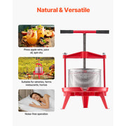 Bild in Galerie-Viewer laden, Amocart 9L 14L Fruit Wine Press Stainless Steel Basket with Cross-beam and Triangular Structure Manual Juice Maker for Kitchen