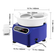 Charger l'image dans la visionneuse de galerie, Amocart Pottery Wheel 11 inch Pottery Forming 450W Electric Wheel for Pottery Direct Drive Ceramic Wheel for DIY Art Craft Blue