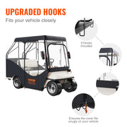 Charger l'image dans la visionneuse de galerie, Amocart Golf Cart Enclosure 420D Polyester Driving Enclosure with 4-Sided Transparent Windows 4 Passenger Club Car Cover