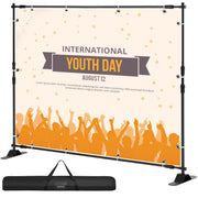 Charger l'image dans la visionneuse de galerie, Amocart 3x2.4M Backdrop Background Stand Adjustable Telescopic Backdrop Banner Stand for Photocall Video Wedding Event Party