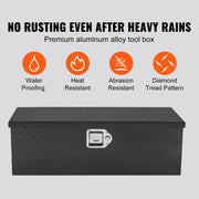 Charger l'image dans la visionneuse de galerie, Amocart Heavy Duty Aluminum Truck Bed Tool Box, Diamond Plate Tool Box with Side Handle and Lock Keys for Pickup, Truck Bed, RV