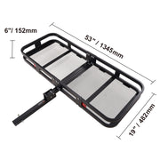 Bild in Galerie-Viewer laden, Amocart 47/53/60 in Hitch Cargo Carrier 400/500lb Capacity Trailer Hitch Mount Aluminum Cargo Basket for Truck Pickup Camping