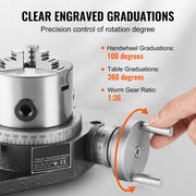 Bild in Galerie-Viewer laden, Amocart Precision Milling Rotary Table 4''/100mm Horizontal Vertical Model with 3-Jaw Chuck Indexing Tools for Milling Machines
