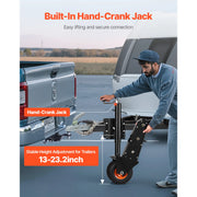 Load image into Gallery viewer, Amocart 500lbs Tongue Boat Trailer Dolly 13-23.2in Height Adjustable Manual or Electric Wrench Drive RVs Mover for Cargo Moving