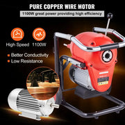Charger l'image dans la visionneuse de galerie, Amocart Drain Cleaner Machine 120FT 6/5 Inch 1100W Electric Sewer Snake Auger Manual Feed CW/CCW Control Pipe Cleaning Machine