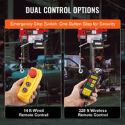 Bild in Galerie-Viewer laden, Amocart 1320 lbs Electric Hoist Crane with 328 ft Wireless 40 ft Single Cable Lifting Height Electric Lift Hoist for Factory
