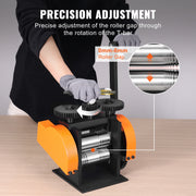 Charger l'image dans la visionneuse de galerie, Amocart 45/57/75/76 mm Jewelry Rolling Mill Machine 3in1 Multi-function Rolling Mill for Metal Jewelry Making Sheet Square Wire