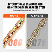 Load image into Gallery viewer, Amocart 2-Pack G80 Transport Binder Chain 3/8" 5/16" Tow Chain with Clevis Hook Logging Chain for Towing Truck Tie Down Binding