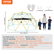Bild in Galerie-Viewer laden, Amocart Climbing Dome 6/8/10/12FT Geometric Dome Climber Hammock Swing Jungle Gym Climbing Grip Outdoor Backyard Play Equipment