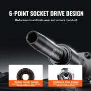 Charger l'image dans la visionneuse de galerie, Amocart 1/2" Drive Impact Socket Set 9 Piece Deep Socket Set Metric 29-38mm 6 Point Cr-Mo Alloy Steel for Auto Repair