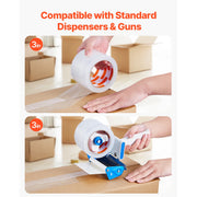 Load image into Gallery viewer, SucceBuy 6/24 Rolls 7.6CM 70M High Viscosity Clear Adhesive Tape Transparent Packaging Tape for Office Wrapping Express Packing