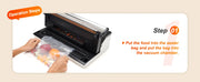 Bild in Galerie-Viewer laden, Amocart Commercial Vacuum Sealer Machine Multifunction Automatic Food Packaging with Bag Roll Storage Cutter for Home Kitchen
