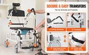 Bild in Galerie-Viewer laden, Indoor Bathroom Shower , Amocart Aluminum Alloy Mobility Chair for Elderly