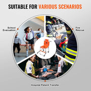 Charger l'image dans la visionneuse de galerie, Amocart 350lbs EMS Stair Climbing Chair Foldable Stair Wheelchair Ambulance Firefighter Evacuation Use for Elderly Disabled