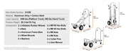 Charger l'image dans la visionneuse de galerie, Amocart Folding Hand Truck Aluminum Heavy Duty Industrial Collapsible Dolly Cart for Transport Moving in Warehouse Supermarket