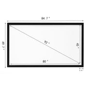 Charger l'image dans la visionneuse de galerie, SucceBuy Projector Screen 92 100 110 120 130 135 155in Aluminum Fixed Frame 16:9 4K HD Home Cinema Theater WallMountable Display