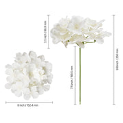 Load image into Gallery viewer, Amocart Artificial Flowers Real Looking White Silk Fake Hydrangea Bulk Faux Bridal Shower with Stem for DIY Wedding Bouquets