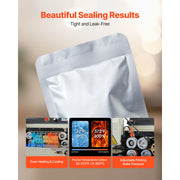 Bild in Galerie-Viewer laden, Amocart Continuous Bag Band Sealing Machine 0.24-0.47in Width Horizontal Band Sealer with Ink Printing for 0.001-0.03 in Bags