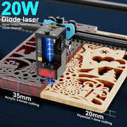 Charger l'image dans la visionneuse de galerie, Twotrees TTS-20 Max Metal 20W Laser Engraving Machine 600x600mm Laser Cutting Machine For Cutting MDF Acrylic cnc laser engraver