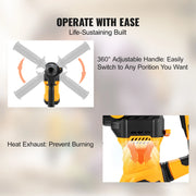 Bild in Galerie-Viewer laden, Amocart 1500W Rotary Hammer Drill Max Drilling 32mm 4 Modes Plus Corded Demolition Chipping Metal Concrete Breaker Jackhammer