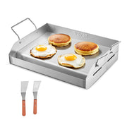 Load image into Gallery viewer, Amocart Stainless Steel Griddle Universal Flat Top Rectangular Plate Gas Grill Griddle for BBQ Family Cookware for Camping Part
