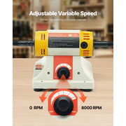 Charger l'image dans la visionneuse de galerie, Amocart Bench Buffer Polisher 1/2HP 0 to 8000RPM with 4"Cloth Wheel 3"Grinding Wheel 3"Fiber Wheel for Metal Jewelry Plastic