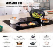 Load image into Gallery viewer, Amocart 2/4/5 Burners Built-in Induction Stove Top 12/24/30in Ceramic Glass Electric Cooktop For Household Commercial Cooking
