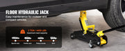 Bild in Galerie-Viewer laden, Amocart Low Profile Floor Jack 2T Heavy Duty Iron Hydraulic Racing Floor Jack Hydraulic Car Jack Single Piston Quick Lift Pump