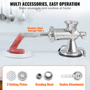 Bild in Galerie-Viewer laden, Amocart Manual Meat Grinder 304 Stainless Steel Hand Meat Grinder with Suction Cup&Steel Table Clamp Meat Mincer Sausage Maker