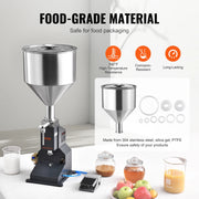 Bild in Galerie-Viewer laden, for Milk Water Beer Gloss Dispensing Equipment Amocart 5-50ml A02 Pneumatic Liquid Filling Machine w/ Pedal Paste Bottle Filler