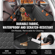 Bild in Galerie-Viewer laden, Amocart Back Seat Extender Dog Car Seat Cover for Back Seat Bed with Mesh Window and Storage Pocket Supports 350lbs Dog Hammock