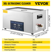 Bild in Galerie-Viewer laden, Amocart 10L 30L Ultrasonic Cleaner 28/40khz Dual Frequency Digital Portable Washing Machine Ultrasound Cleaner Home Appliance
