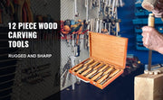Bild in Galerie-Viewer laden, Amocart 12PCS Wood Carving Hand Chisel Set Lathe Knife DIY Turning Woodworking Professional Gouges Woodcraft Carpentry Tools