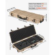 Bild in Galerie-Viewer laden, Amocart Hard Rifle Case Lockable Rifle Case with Pre-cut Foams Wheels IP67 Waterproof Pistol Storage Cases for Rifles Shotguns