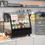 Charger l'image dans la visionneuse de galerie, Amocart Refrigerated Display Case Countertop Pastry Display Case LED Lighting TURBO Cooling Frost Free Air Cooling