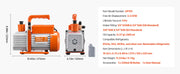 Charger l'image dans la visionneuse de galerie, Amocart Vacuum Pump & Oil Bottle 3.5CFM/4CFM/5CFM 1-Stage or 6CFM 9CFM 2-Stage, R134a R22 R410a Systems Conditioner Maintenance