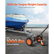 Charger l'image dans la visionneuse de galerie, Amocart 1000/1200lbs Tongue Trailer Dolly Carbon Steel Boat Mover with 16.7in/18in - 22in Height Adjustable for Moving Cargo