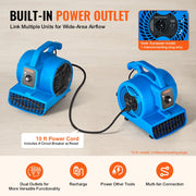 Load image into Gallery viewer, Amocart Floor Blower 1360 RPM 600 CFM Air Mover for Drying and Cooling Portable Dryer for Janitorial Home Plumbing Commercial
