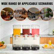 Bild in Galerie-Viewer laden, Amocart 2 3 Tanks Commercial Beverage Dispenser Ice Tea Drink Machine 304 Stainless Steel Juice Dispenser for Restaurant Hotel