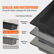 Charger l'image dans la visionneuse de galerie, SucceBuy Shower Niche Ready for Tile Shelf Organizer Corners Niche Recessed Sealed Protection Soap Storage for Shower Bathroom
