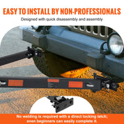 Charger l'image dans la visionneuse de galerie, Amocart 5500 lbs Tow Bar with Chains Powder-Coating Bumper-Mounted Towing Coupler Fits 2in Ball Hitch for RV Car Trailer Truck