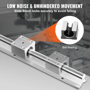 Load image into Gallery viewer, Amocart 2PCS Linear Guide Rails SBR12 SBR16 SBR20 SBR25 800-2200mm & 4PCS UU Bearing Blocks Smooth Motion DIY Mills CNC Parts